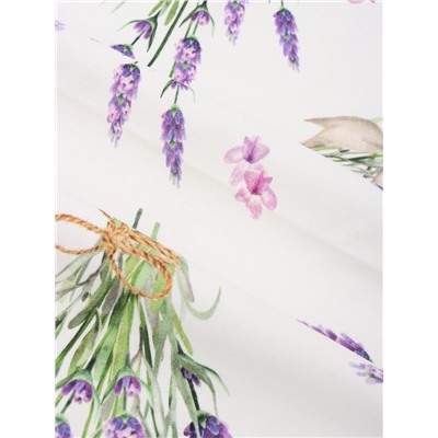 Набор салфеток с декоративными кольцами «Этель» Lavender, 40×40 см - 4 шт., 100% хлопок, саржа