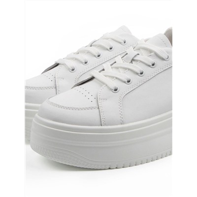 03-YH326-1 WHITE Полуботинки спортивные женские (натуральная кожа)