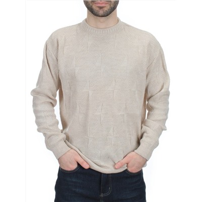 G636 LIGHT BEIGE Джемпер мужской (100% шерсть)