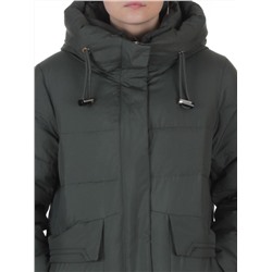 8359 DK. GREEN Пальто зимнее женское (200 гр. холлофайбер)