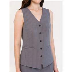 Жилет тёмно-серый в полоску