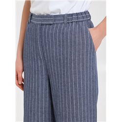 Брюки сине-серые в полоску
