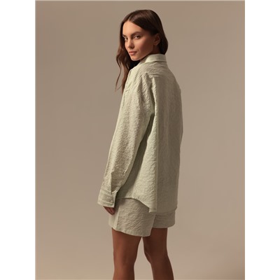 Сорочка ночная женская SL HOME Basic, зелёная