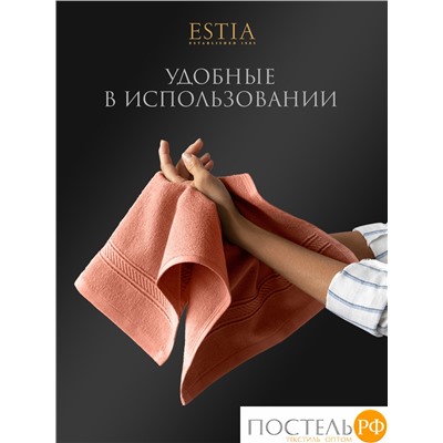 Estia МАРТОС голуб/коралл К-т Полотенец  30х50-10, 10 пр., 100% хлопок, 500 гр/м2