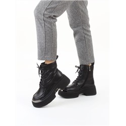 01-DMD-D258 BLACK Ботинки демисезонные женские (натуральная кожа, байка)