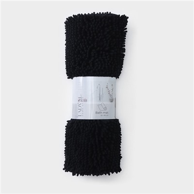 Коврик для дома LaDо́m, букли, плотность 1400 г, 50×80 см, графитовый