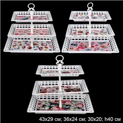 Ваза для фруктов 3-х ярусная 20x30/24x36/29x43 см / GT-34183-534 /уп 36/