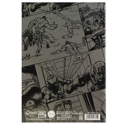 Блокнот А5, 40 листов, на скрепке, в точку, УФ-лак, Железный человек, «Мстители»