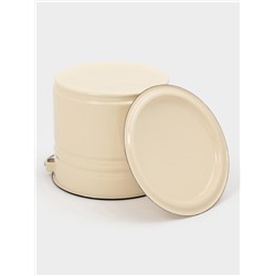 Ведро эмалированное, 10 л, без декора, с крышкой и ручкой, слоновое