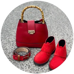 Ab.Zapatos 3316 New R FUEGO+Ab.Zapatos PELLE Bambu (630) rojo АКЦИЯ ремень в подарок