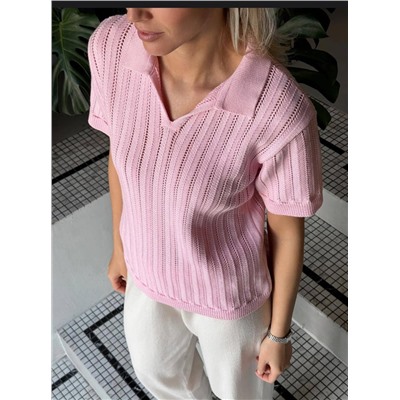 Футболка-поло (вязаный трикотаж)