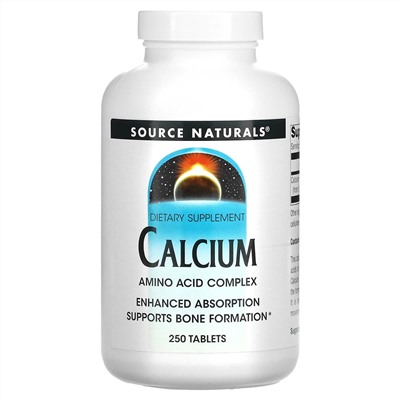 Source Naturals, кальций, 250 таблеток