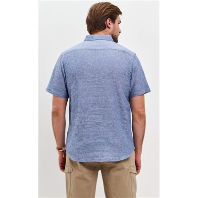 Рубашка к/р лен F111-0450 jeans