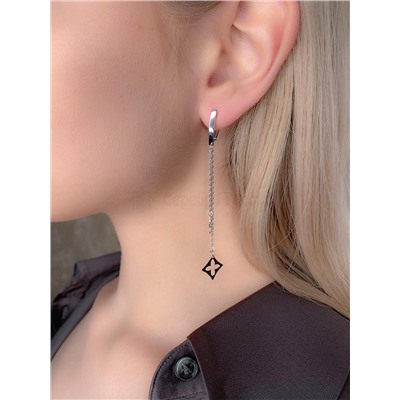 Колье женское на шею серебро форма клевер родированное коллекция quatrefoil 925 пробы 440-10-280р