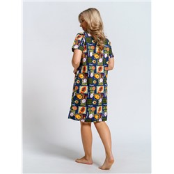 924 Халат "Тропики/синий"