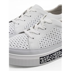 03-C322-9A WHITE Полуботинки летние женские (натуральная кожа)