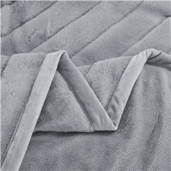Плед пушистый Lusnug теплый мягкий Серый 2019-C16 200x220