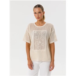 Блуза вязаная с короткими рукавами