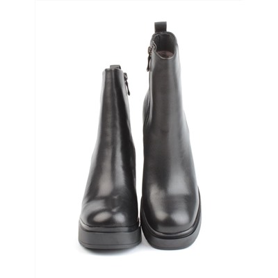 04-M3-1451 BLACK Ботильоны зимние женские (натуральная кожа, натуральный мех)
