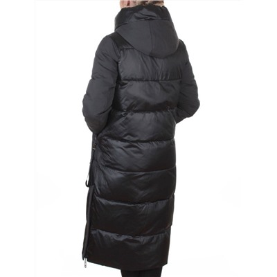 A81 DK. GRAY/GREEN Пальто зимнее женское (200 гр. холлофайбер)