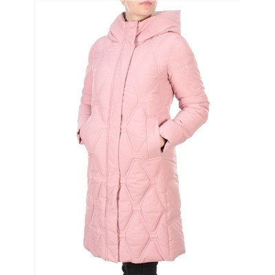 2158  PINK Пальто зимнее облегченное  женское YINGPENG (150 гр .холлофайбер)