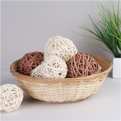 Корзина плетеная 26x8 / GN295-3 /уп 400/без ручек