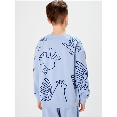 Джемпер детский Gzhel_sweatshirt васильковый Acoola