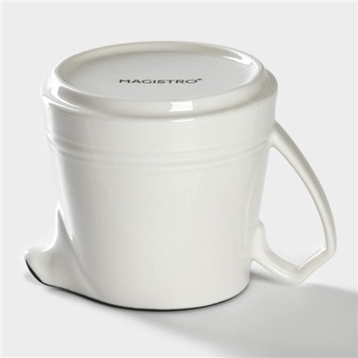 Молочник Magistro «Морской бриз», 250 мл, фарфор, белый