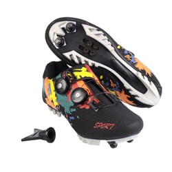 Велосипедные туфли MTB 896 37-44 size, Технологии: Нано кожа, Нейлон, Пластиковая подошва, Цвет: Черный камуфляж (37)
