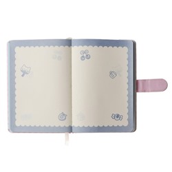 Записная книжка подарочная, А6+,132 листа, цветной блок, с фигурным хлястиком, обложка пвх, "Аниме", МИКС