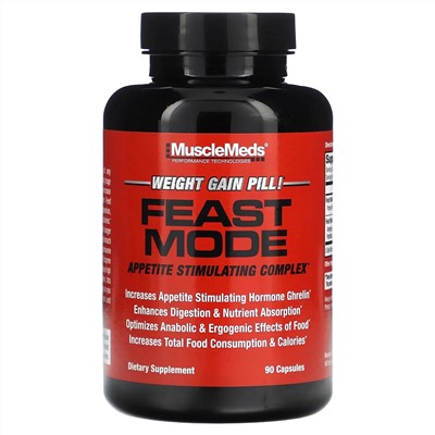 MuscleMeds, Feast Mode, комплекс для стимуляции аппетита, 90 капсул