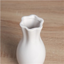Ваза «Тьяго», талия, 16.5×7 см, керамика, белая