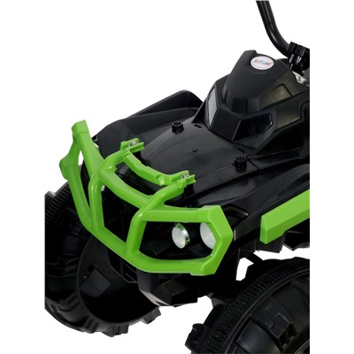 УЦЕНКА (ось не подходит (короткая), нет верхней решетки, потёртости) Электромобиль «Квадроцикл», 2 мотора, зелёная, без радиоуправления