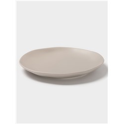 Тарелка Magistro Potter, d=21.8 см, фарфор, светло-серая
