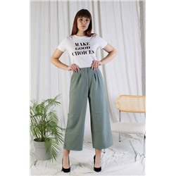 Женские летние брюки Брюки кюлоты лен шалфей