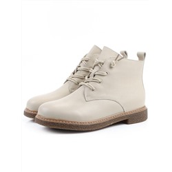 01-XKL24-056R BEIGE Ботинки демисезонные женские (натуральная кожа, байка)