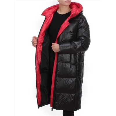 2239 BLACK Пальто женское зимнее AKIDSEFRS (200 гр. холлофайбера)