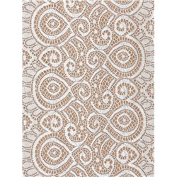 Кружевная эластичная ткань «Павлин», 180 мм, 23±1 м, белая