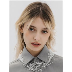 Чокер на леске многослойный «Жемчужная Богема», бусина №3, L=43 см, белый