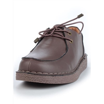 01-D7583-6 BROWN Ботинки демисезонные женские (натуральная кожа)