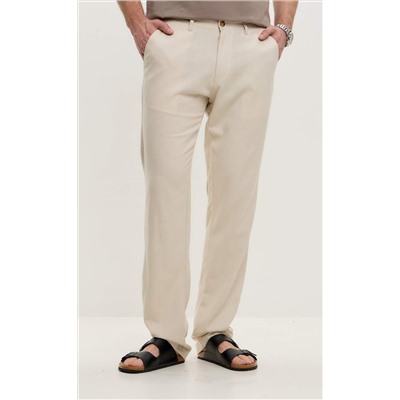 Брюки лен F211-0854 l.beige