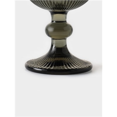 Бокал для вина Magistro «Грани», 250 мл, 8×14.5 см, стекло, графитовый