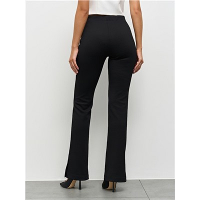 Брюки чёрные трикотажные с разрезами