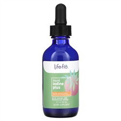 Life-flo, жидкий йод плюс, натуральный апельсиновый вкус, 150 мкг, 59 мл (2 жидк. унции)