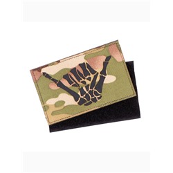 Шеврон на одежду «Скелет», на липучке, 8.5×5 см, разноцветный