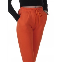 2619 ORANGE Брюки спортивные утепленные женские (85% хлопок, 10% полиэстер, 5% спандекс)