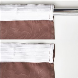 Штора блэкаут портьерная Witerra «Водевиль», 190×275 см, шоколадная