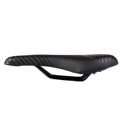 Седло велосипедное MTB COMIRON POGACAR N846 280X160, Технологии: DW, ED. Верх: PU принтованный глянец/Цвет: Чёрный+Жёлтый /уп 30/