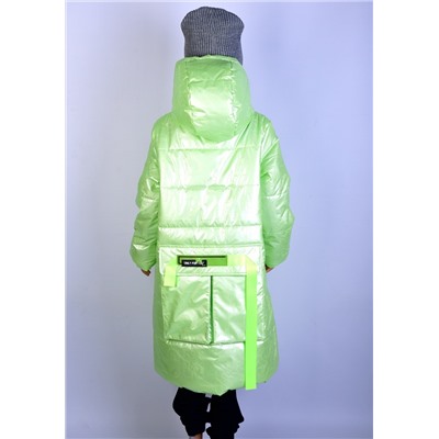 2108 Пальто на синтепоне Салат/150