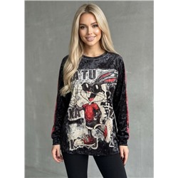 Лонгслив OVER SIZE (велюр)